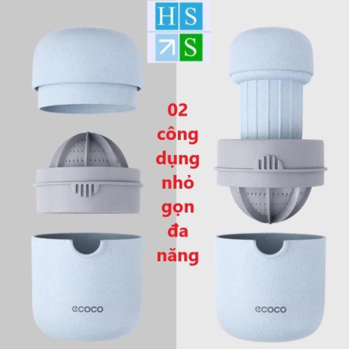 Bộ vắt cam ECOCO cao cấp dụng cụ VẮT cam kiêm ÉP hoa quả trái cây 2 in 1 tiện lợi chất liệu nhựa LÚA MẠCH an toàn