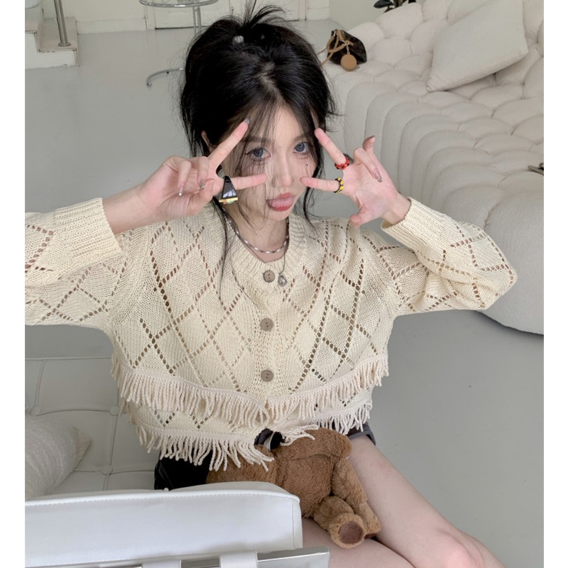 Áo Khoác Cardigan Dệt Kim Thiết Kế Hợp Thời Trang Cho Phái Nữ