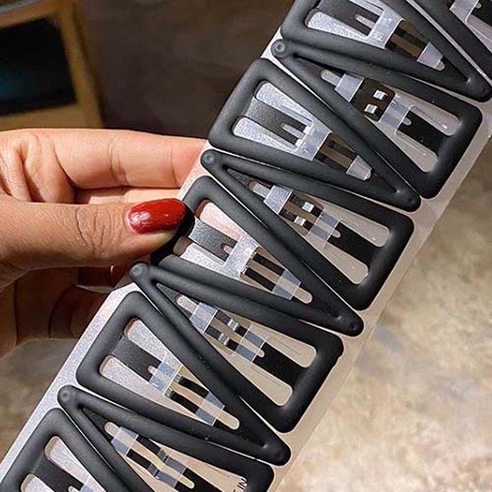 Kẹp Tóc Hình Giọt Nước Màu Đen Trơn Dành Cho Nữ