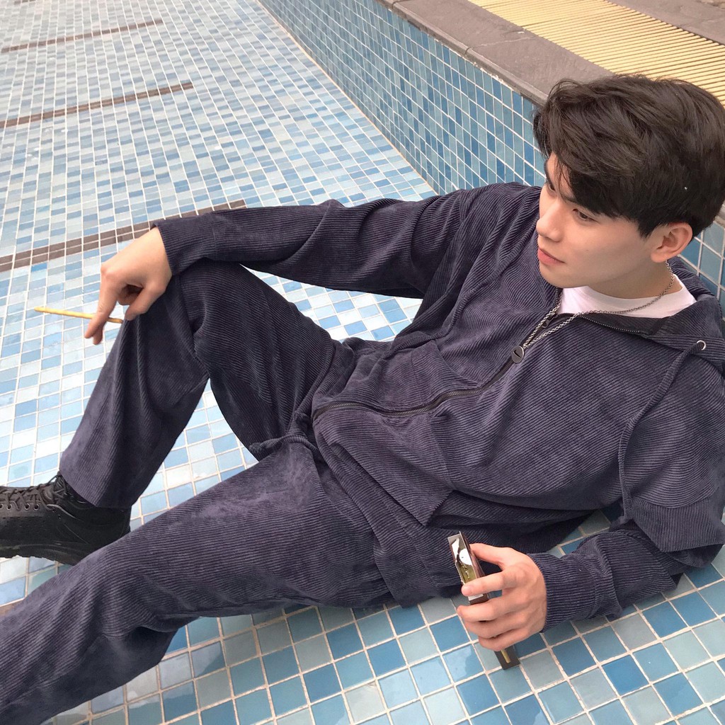 Bộ Set ZOMBIE® Corduroy Tracksuit  - Purple