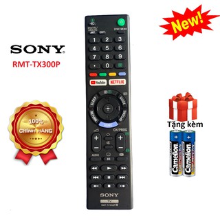 Điều khiển tivi Sony RMT-TX300P hàng chính hãng, remote tv sony tx300p tương thích với mọi tivi smart - Hàng mới 100%