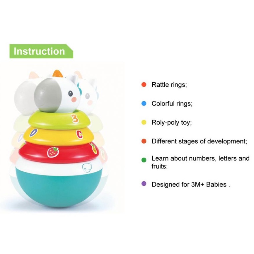 Đồ chơi lật đật thả vòng thương hiệu PEEK A BOO