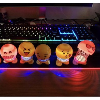 Thú Nhún Emoji con lắc lò xo - có đèn siêu sáng