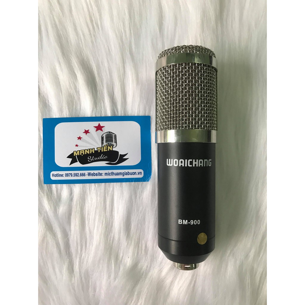 [GIÁ SỈ KÈM VIDEO] Micro thu âm Woaichang BM900 tặng chống sốc nhựa cao cấp Hát Karaoke, Thu Âm Cực Tốt chuyên nghiệp