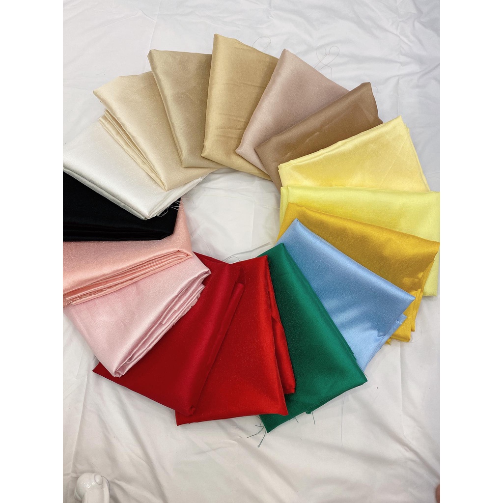 ⚡Siêu rẻ⚡ Vải tafta ánh nhũ lấp lánh dùng may váy, đầm, áo dài cách tân