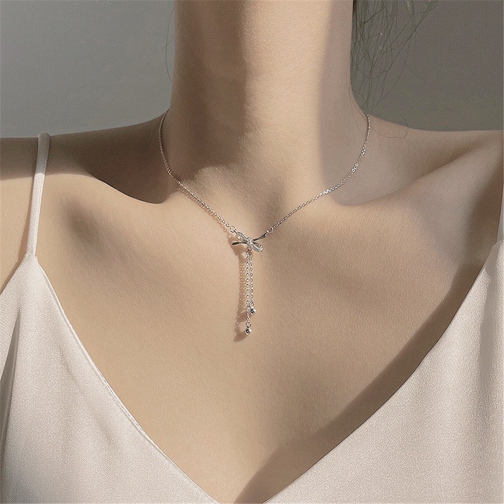 Dây chuyền dáng dài phối tua rua đơn giản sang trọng dành cho nữ