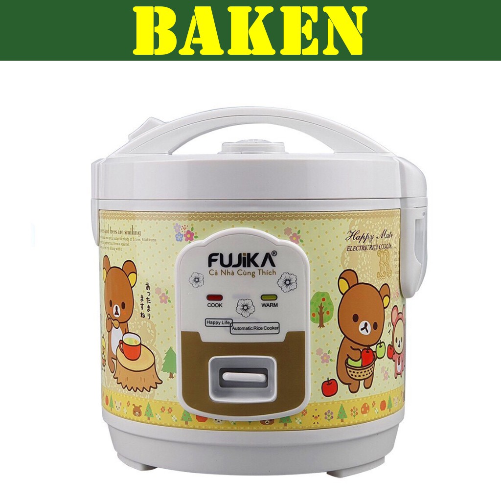 Nồi Cơm Điện Mini Đa Năng FUJIKA FJ-CM FJ-NC - Nồi Cơm Điện Nhỏ Nắp Gài Dùng Cho Văn Phòng, Sinh Viên - BAKEN