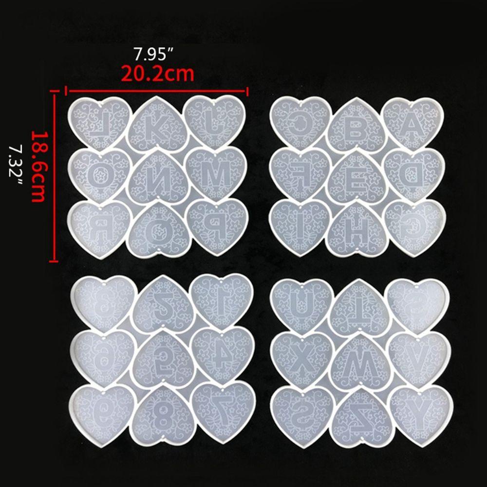 Khuôn Làm Sô Cô La Hình Trái Tim / Chữ Handmade Bằng Nhựa Epoxy