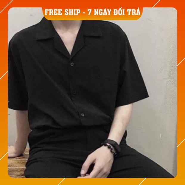 áo sơ mi form rộng tay lỡ nam nữ hàn quốc unisex | BigBuy360 - bigbuy360.vn