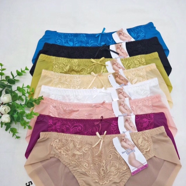 10 Quần lót (5402) nữ su phối ren Form to