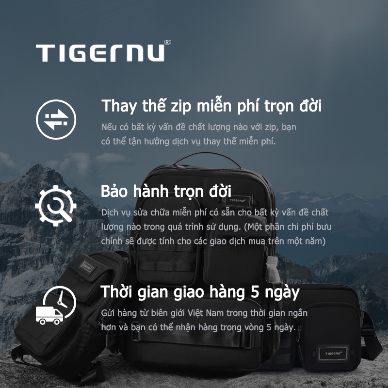 Túi đeo chéo TIGERNU T-S8136 bằng TPU chống bẩn thiết kế nhẹ thời trang