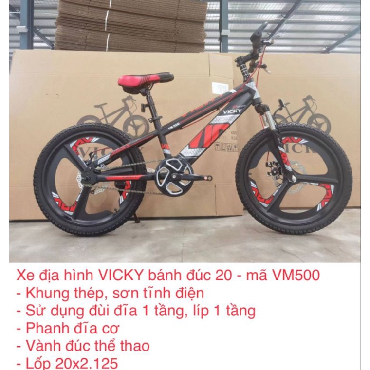 Xe đạp thể thao trẻ em vicky bánh đúc size 20"