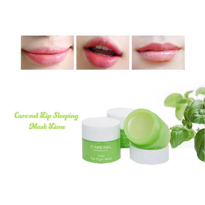 Mặt Nạ Ngủ Môi Care:Nel Lime Lip Night Mask Dưỡng Ẩm, Tẩy Tế Bào Môi Hương Chanh 5g