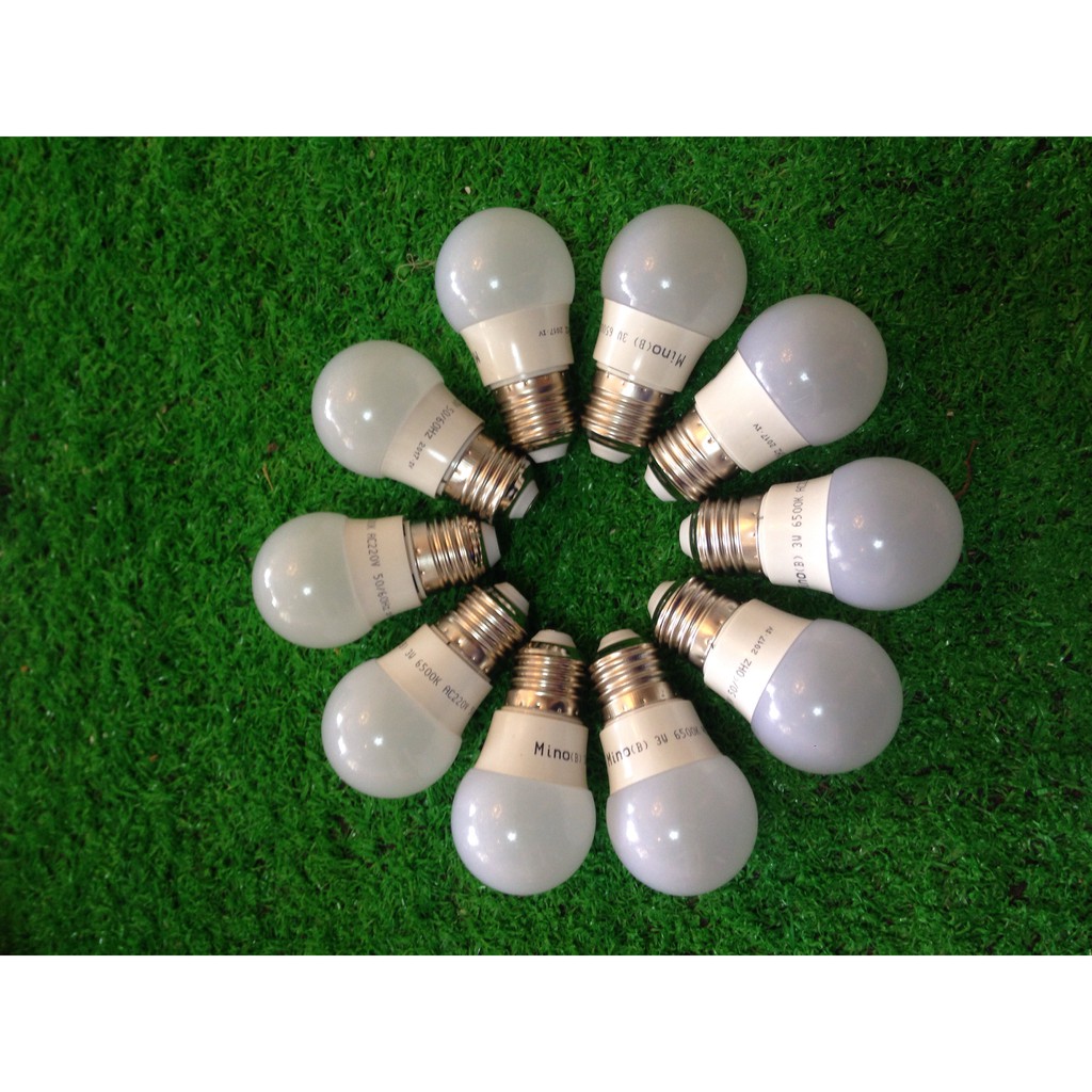 Bóng led 3w đui E27- set 10 bóng