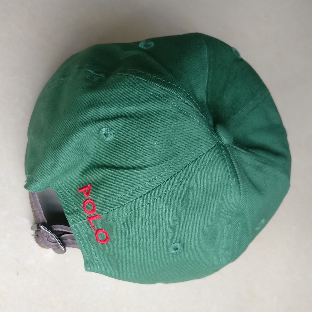 Mũ Lưỡi Trai Bóng Chày Polo Dây Da Thêu Hình Ngựa Pony Rider Có Thể Điều Chỉnh