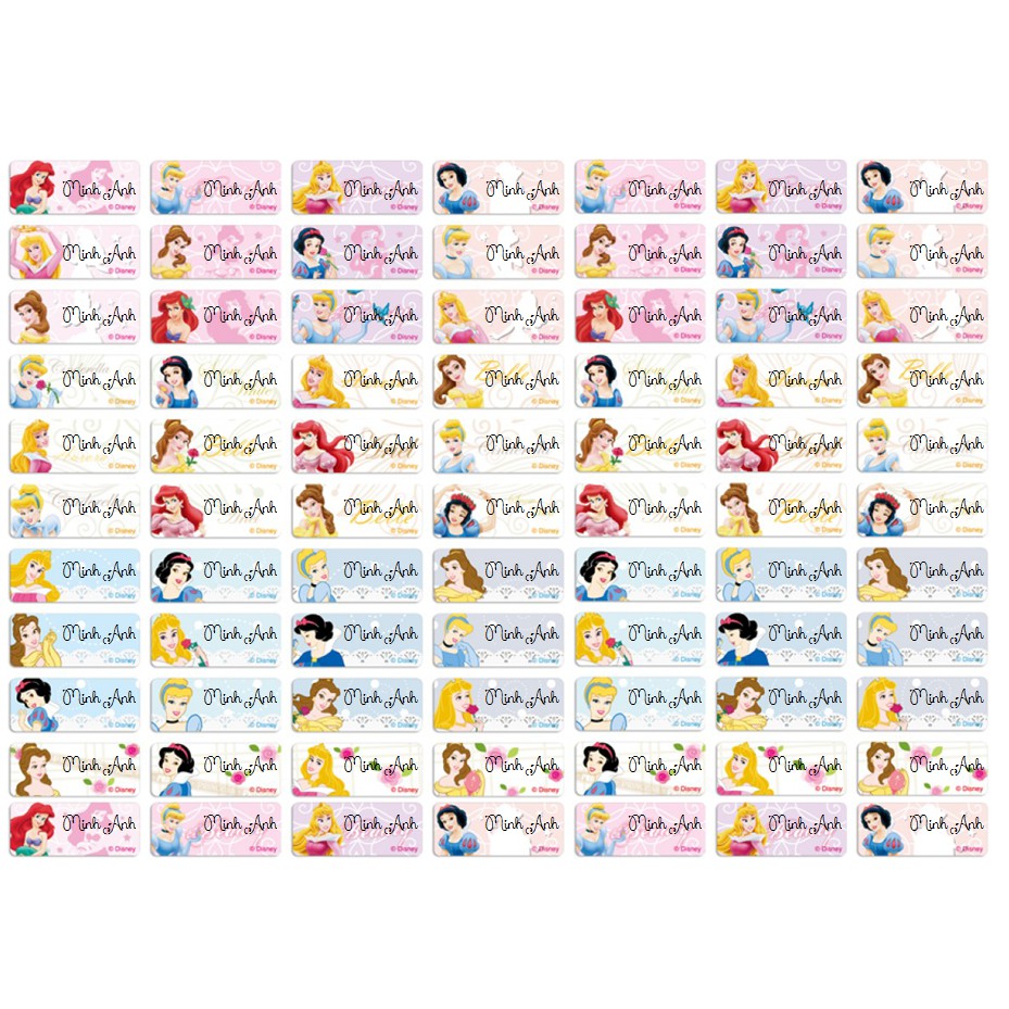 Combo nhãn vở in cho bé 30k/40 nhãn hoặc 160 stickers