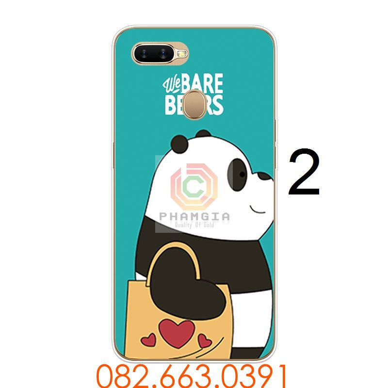 Ốp lưng Xiaomi Mi 8 Lite dẻo in hình gấu siêu dễ thương
