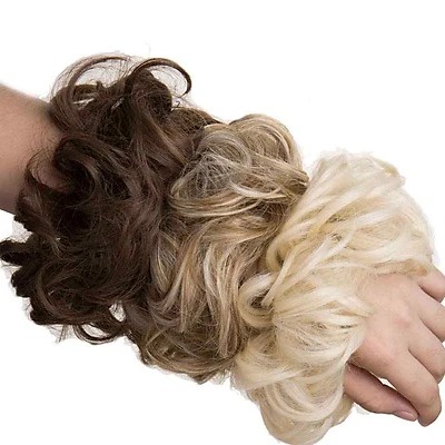 Búi tóc giả xoăn xinh xắn nhiều màu tùy chọn cho nữ