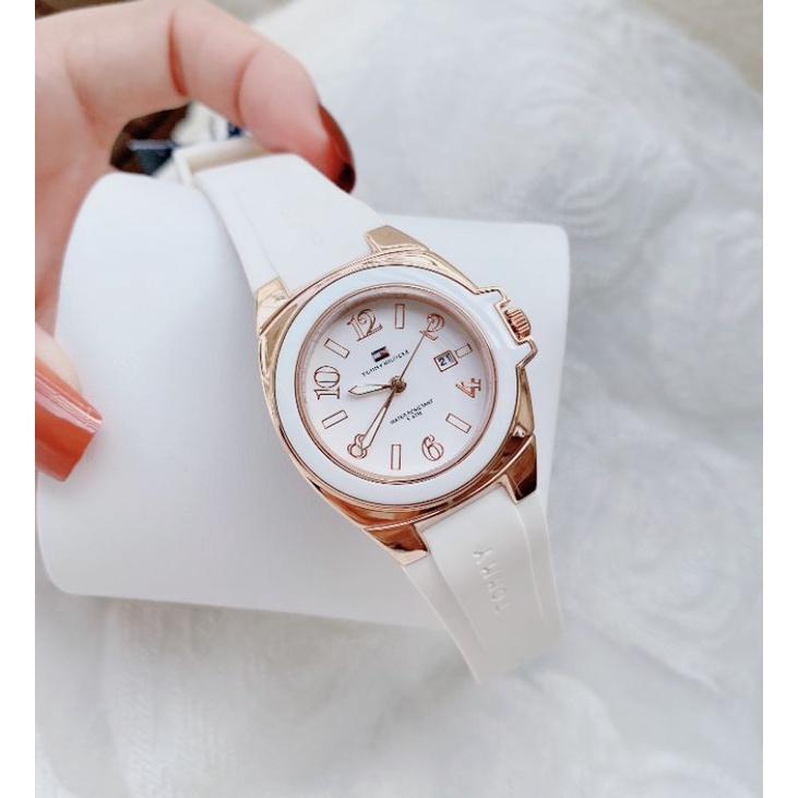 😍 Đồng hồ nữ Tommy Hilfiger 1780915 Riverside White Dial Ladies Watch