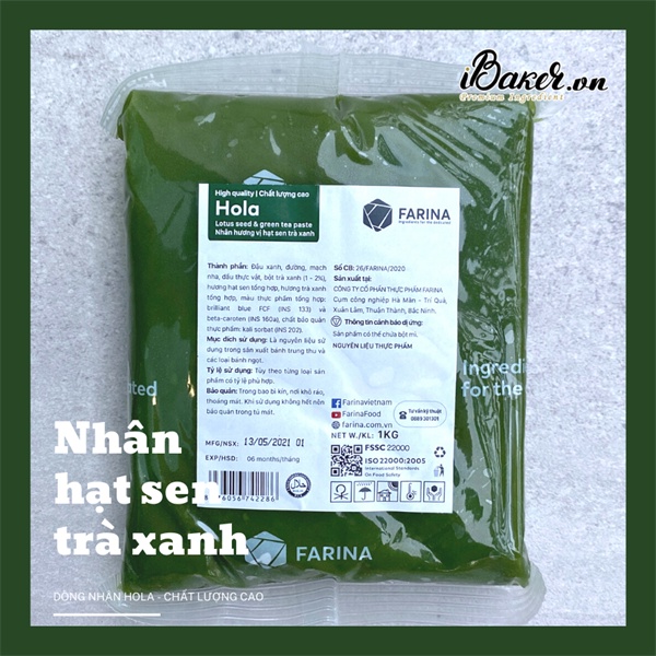 NHÂN TRUNG THU FARINA SÊN SẴN HOLA TÚI 1KG