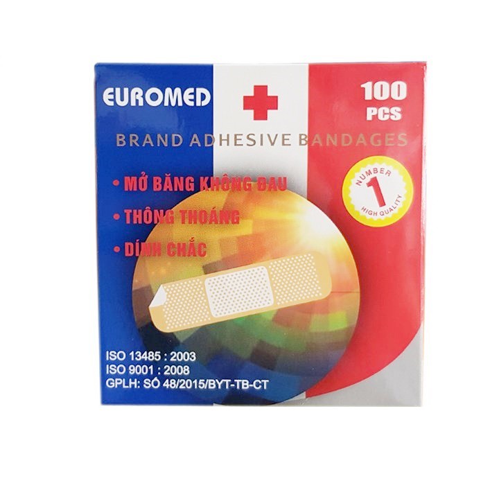 Hộp 100 băng cá nhân EUROMED