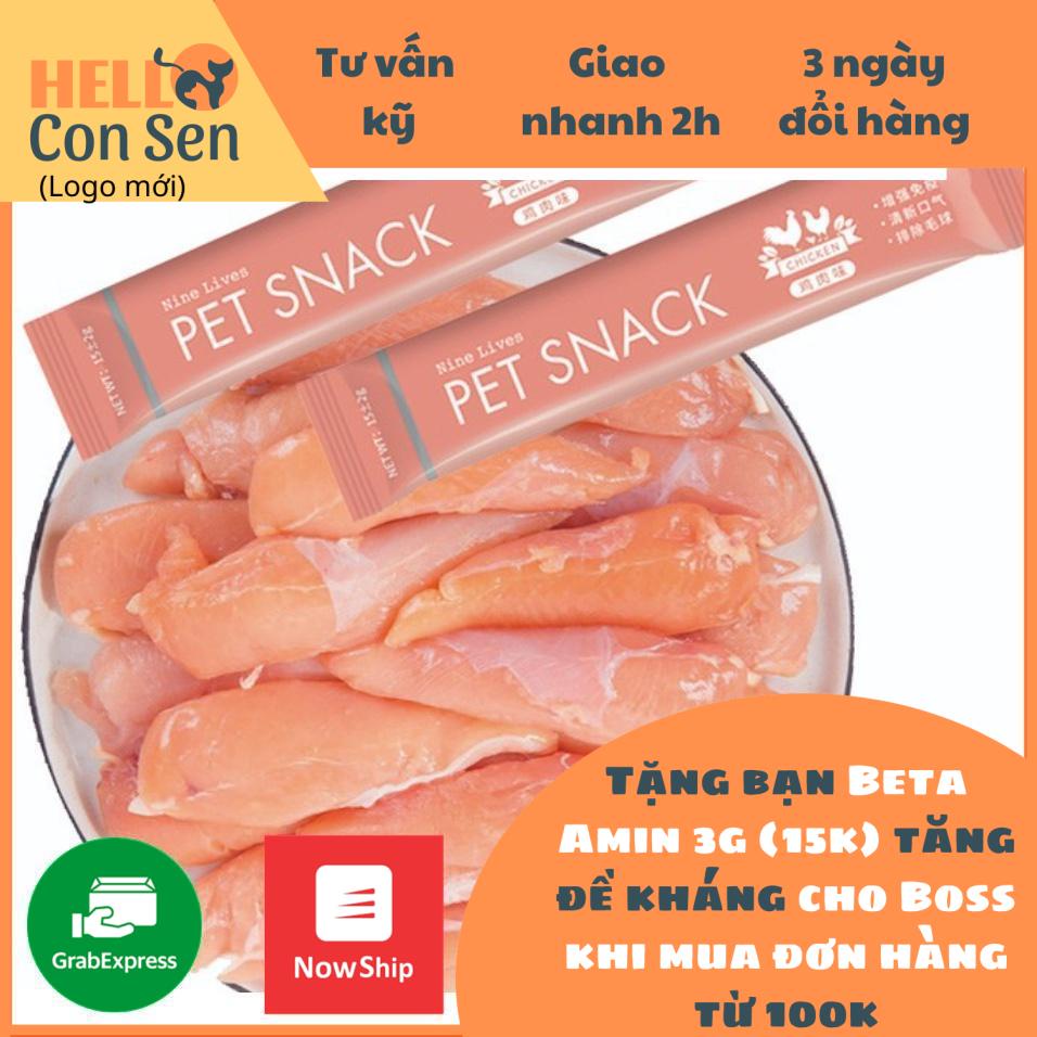 [Mã 55FMCGSALE1 giảm 10% tối đa 40K đơn 250K] Combo 8 súp thưởng petsnack vị gà siêu ngon ciao bổ dưỡng cho mèo