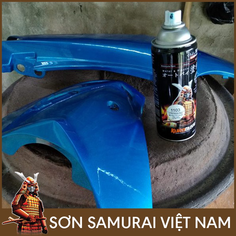 Màu Xanh Ánh Kim Sơn Samurai - Combo Màu Xanh 1103 Sơn Xịt Samurai