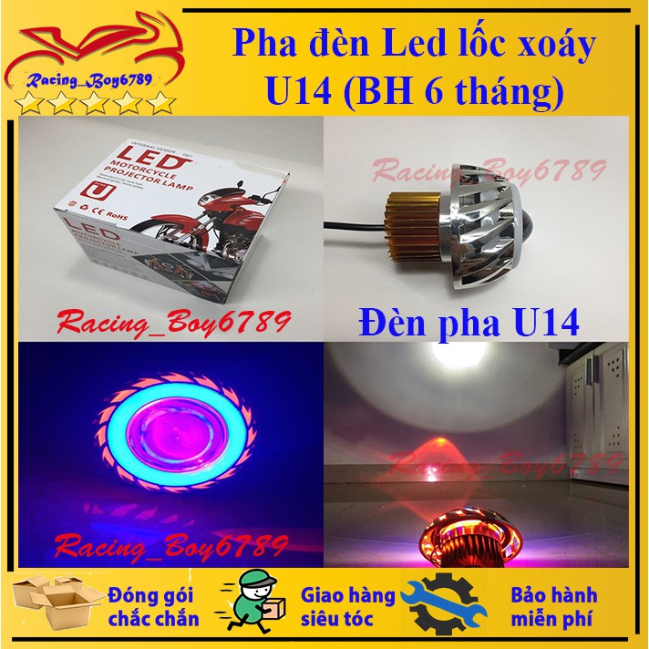 Đèn pha LED Bi cầu Lốc Xoáy U14  -Mẫu D5