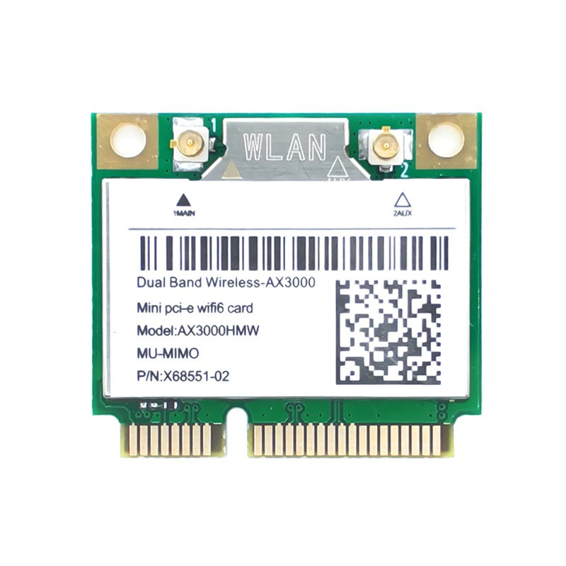 Thẻ Wifi Ax200 Mini Pci-E Ax3000 Wi-Fi 6 5.1 Bluetooth 5.1 802.11ax 2.4g / 5g Wlan Windows 10