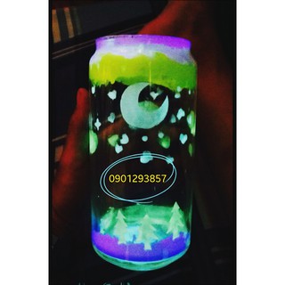 COMBO 7 lọ sơn dạ quang và 7 lọ bột dạ quang