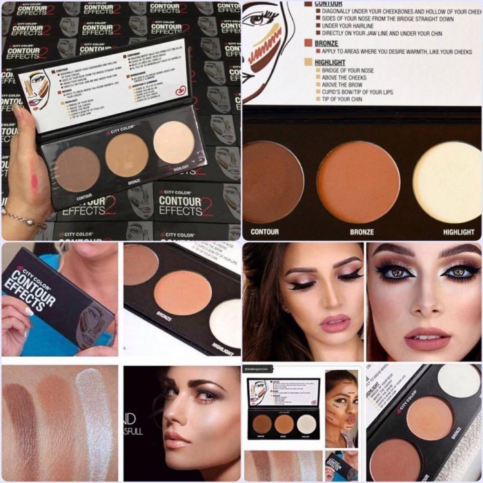 Bảng Phấn Tạo Khối Và Highlight City Color Contour Palette