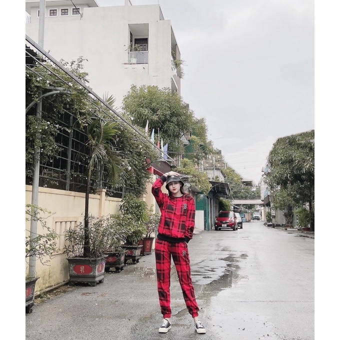 (ảnh thật) Set bộ M. LB phối đỏ hàng chuẩn 1:1 đẹp