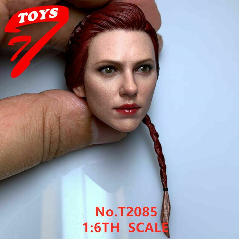 Tttoys 1/6 black widow 7.0 head sculpt scarlett johansson head model f 12 '' body