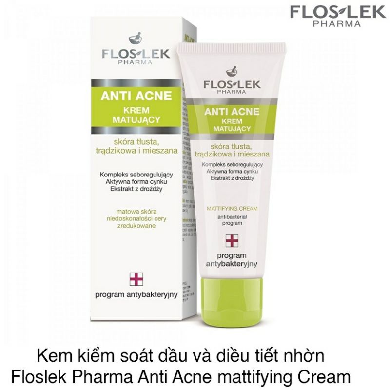 Kem Dưỡng Kiểm Soát Dầu Và Điều Tiết Bã Nhờn Flos - Lek 50ml