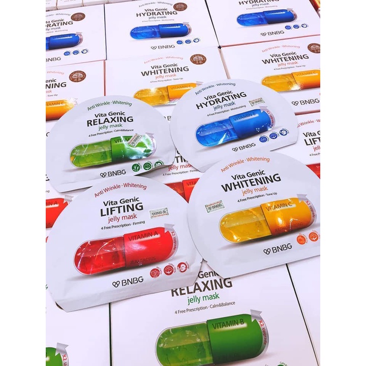 Mặt nạ miếng dưỡng ẩm, dưỡng trắng, giảm mụn, phục hồi da Hàn Quốc BNBG Mask