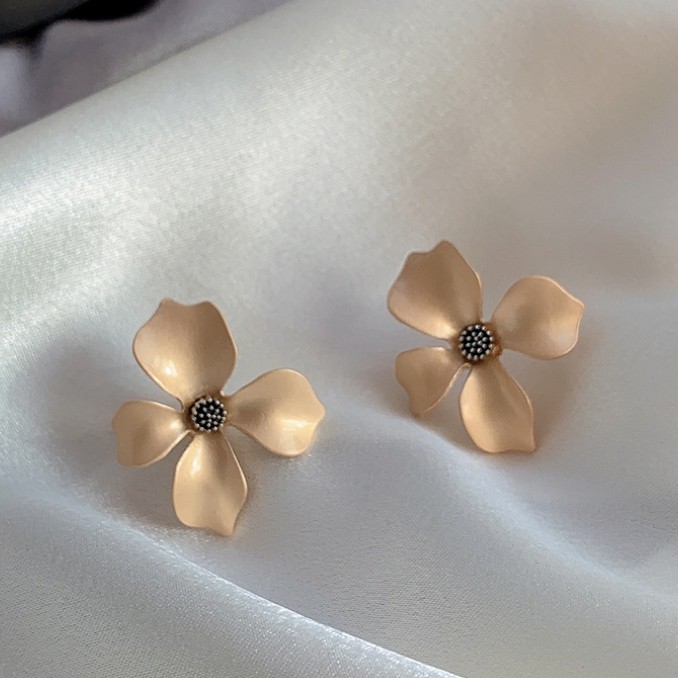 Bông Tai Mạ Bạc 925 Hình Bông Hoa Phong Cách retro Kiểu Mới 2023