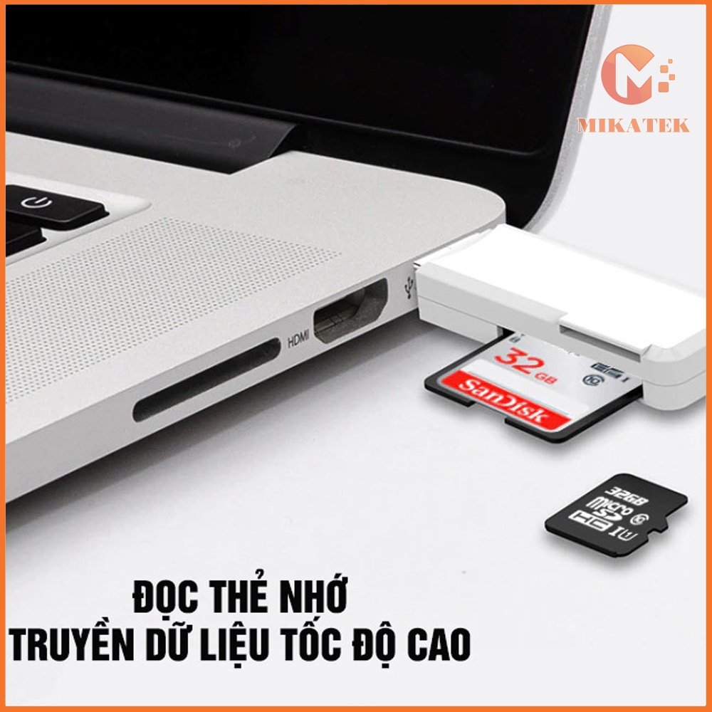USB 3.0 Đa Năng Thông Minh Đầu Đọc Thẻ Nhớ Adapter Mini CardReader Cho Micro SD/TF Máy Tính Laptop