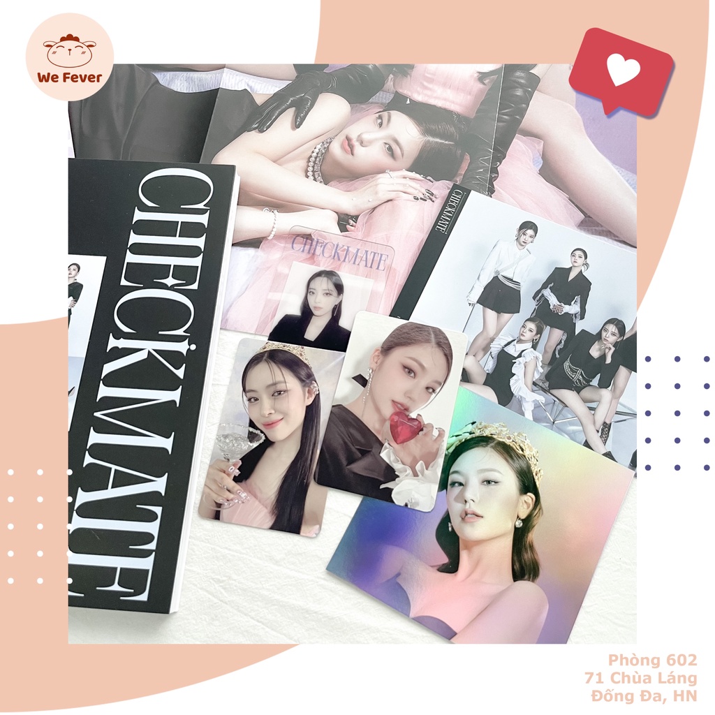 Lẻ thẻ bo góc khổ nhỏ, lớn của CHECKMATE | ITZY | Album rỗng hàng phiên bản giới hạn, postcard 5 cái không lẻ 👑