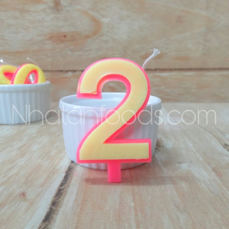 Nến số sinh nhật (số 0 đến số 9) - 1 hộp 20 cái