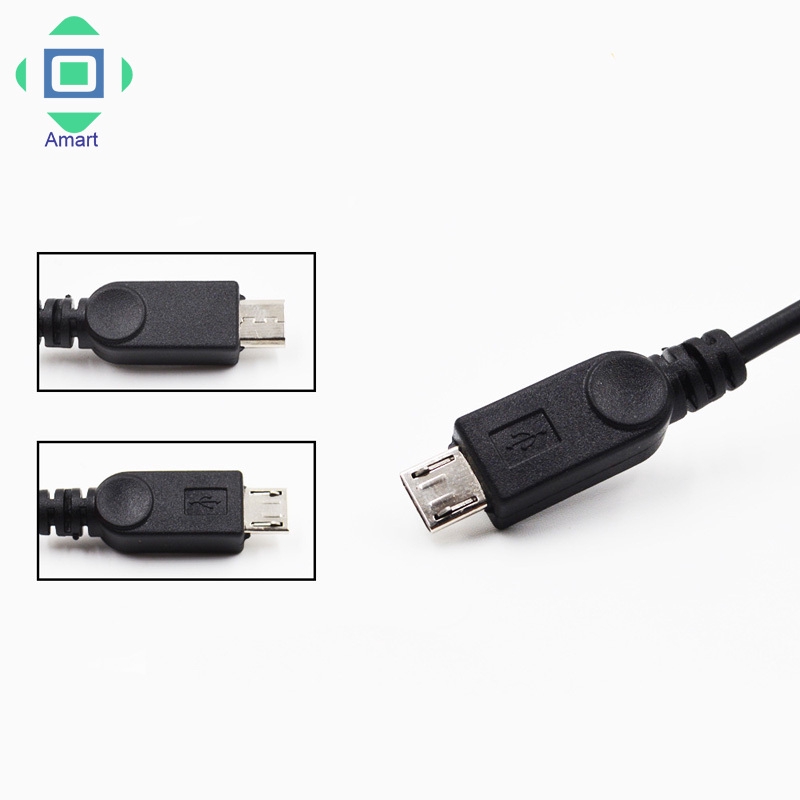 Cáp chuyển đổi từ USB type A female sang 2 cổng Micro USB male và female