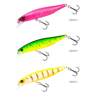 Mồi câu cá giả minnow TSURINOYA DW76 câu chẽm Hita Lure