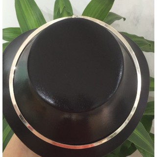 Kiềng cổ Bạc nguyên chất hình dẹt trơn