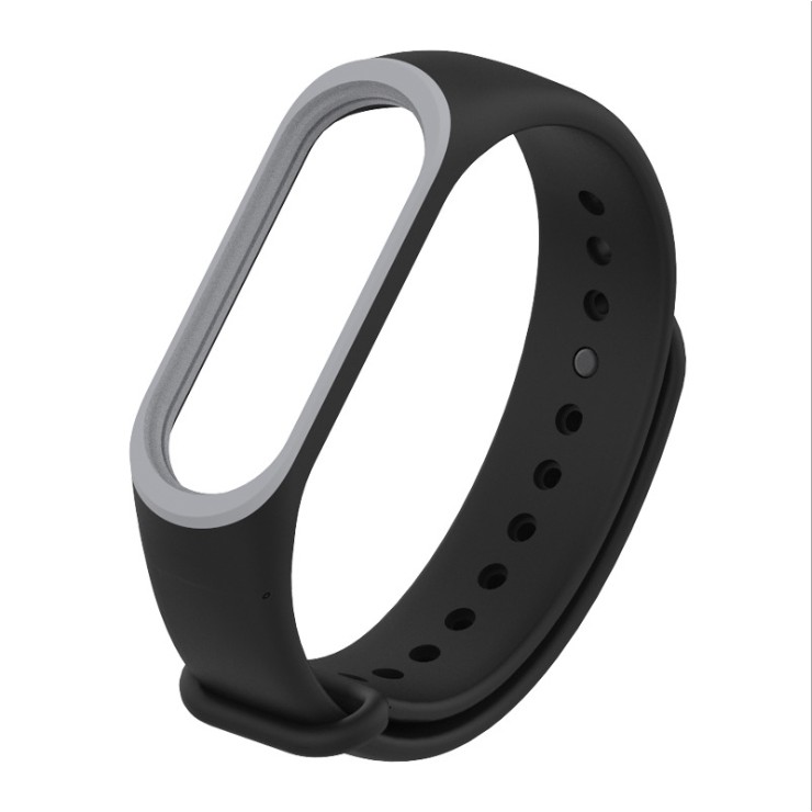 Dây đeo thay thế cho Xiaomi Miband 3 và 4 /5 viền mầu ( MB02 )