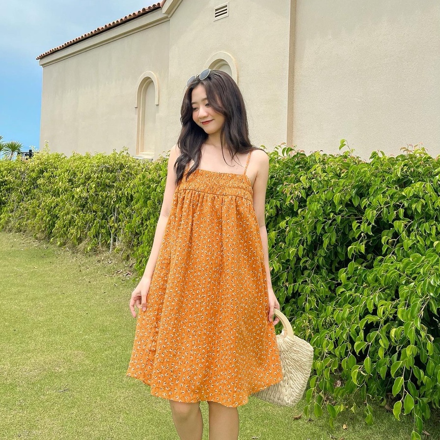 Đầm DIDI- Đầm 2 dây nhún ngực