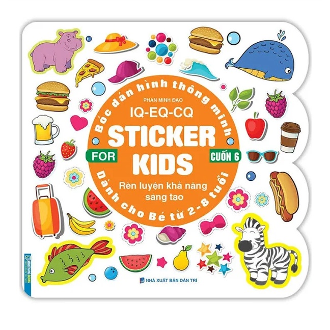 Sách - Combo 6 tập Bóc dán hình thông minh IQ - EQ - CQ - Sticker for kids