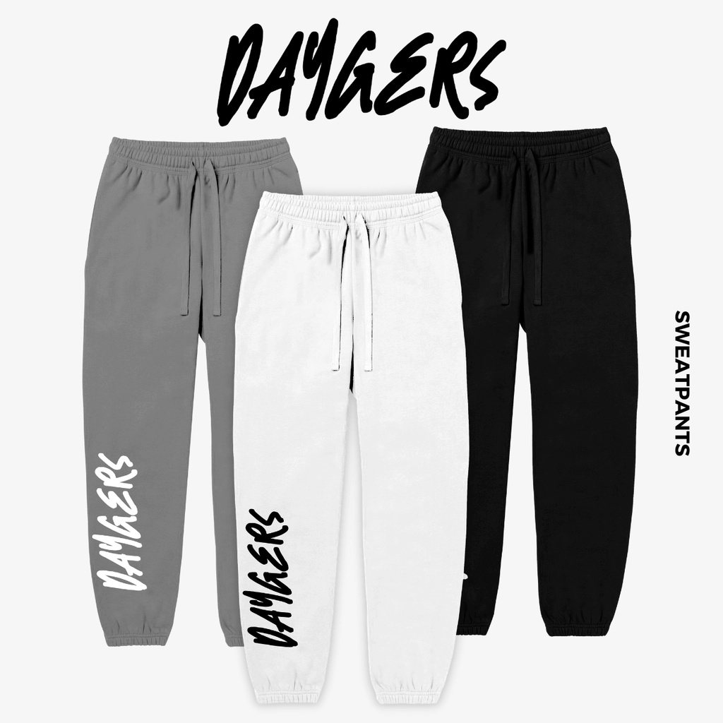 Quần BIG LOGO Sweat pants - Quần unisex dây rút ống bo, nỉ chân cua cao cấp - Local brand Daygers