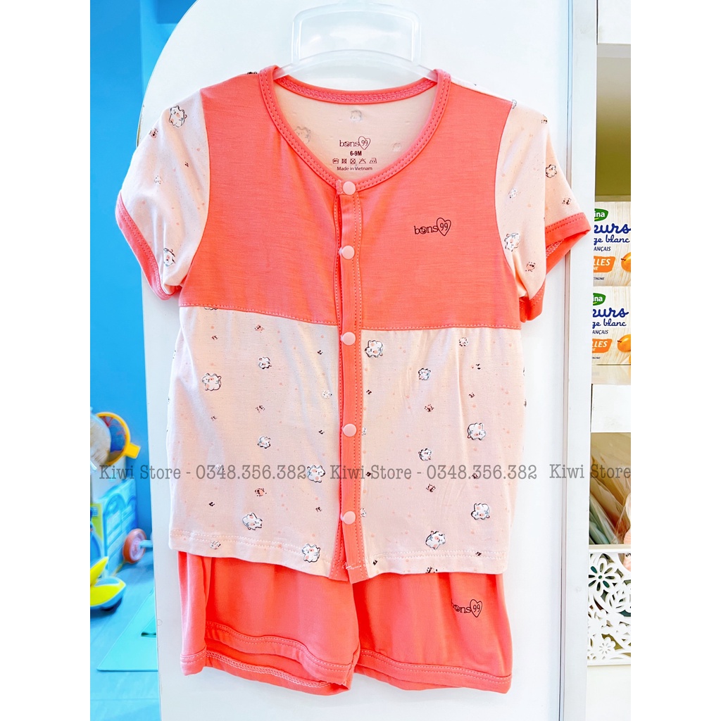 Bộ cài giữa Bamboo cộc tay Bons99 cho bé