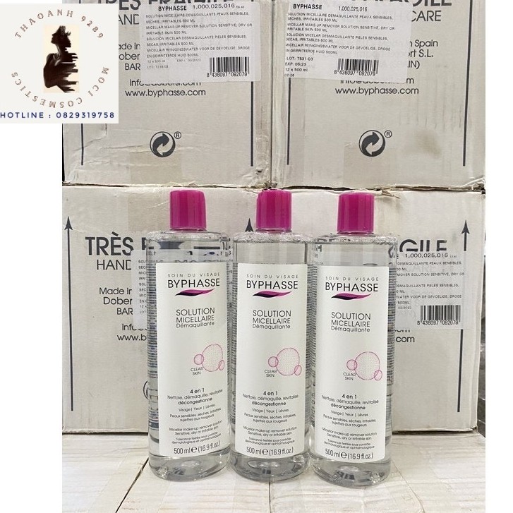 Nước tẩy trang BYPHASSE SOLUTION MICELLAIRE 500ml - MoCi cosmestics