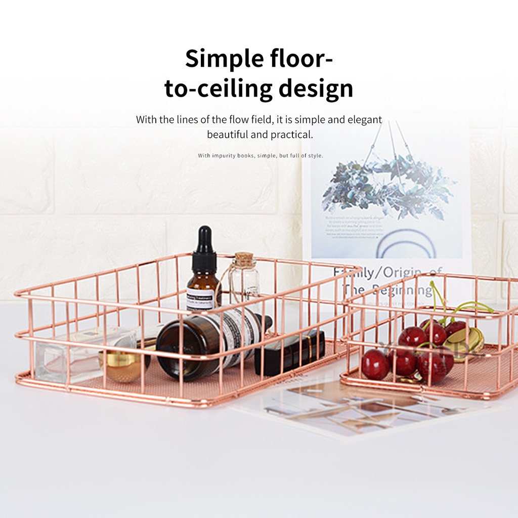 Giá Đỡ Để Bàn Bằng Sắt Màu Vàng Hồng Siêu Bền Tiện Dụng Cho Gia Đình / Văn Phòng