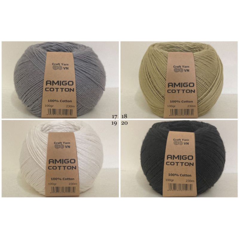 Sợi Amigo Cotton ( từ màu 21 đến màu 28 )